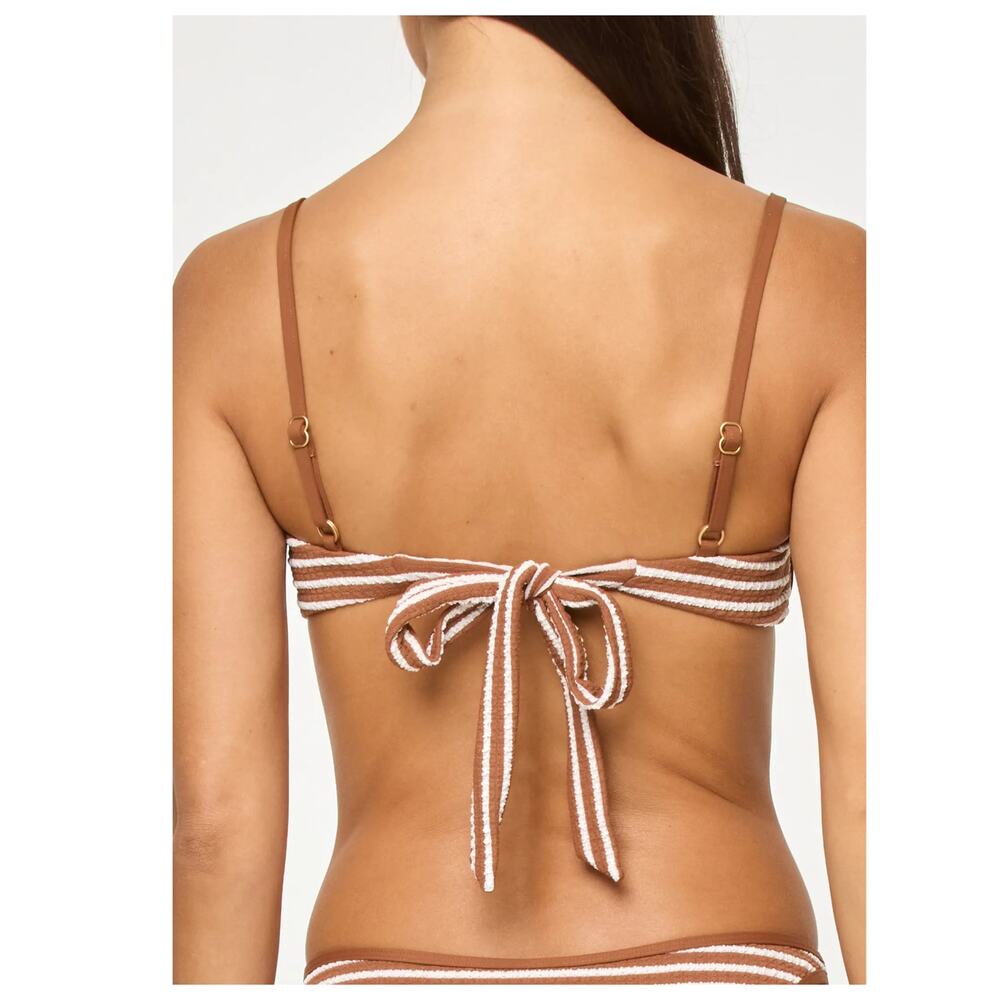 LSPACE Hazel Stripe Bikini Top Size Medium - Picture 3 of 9